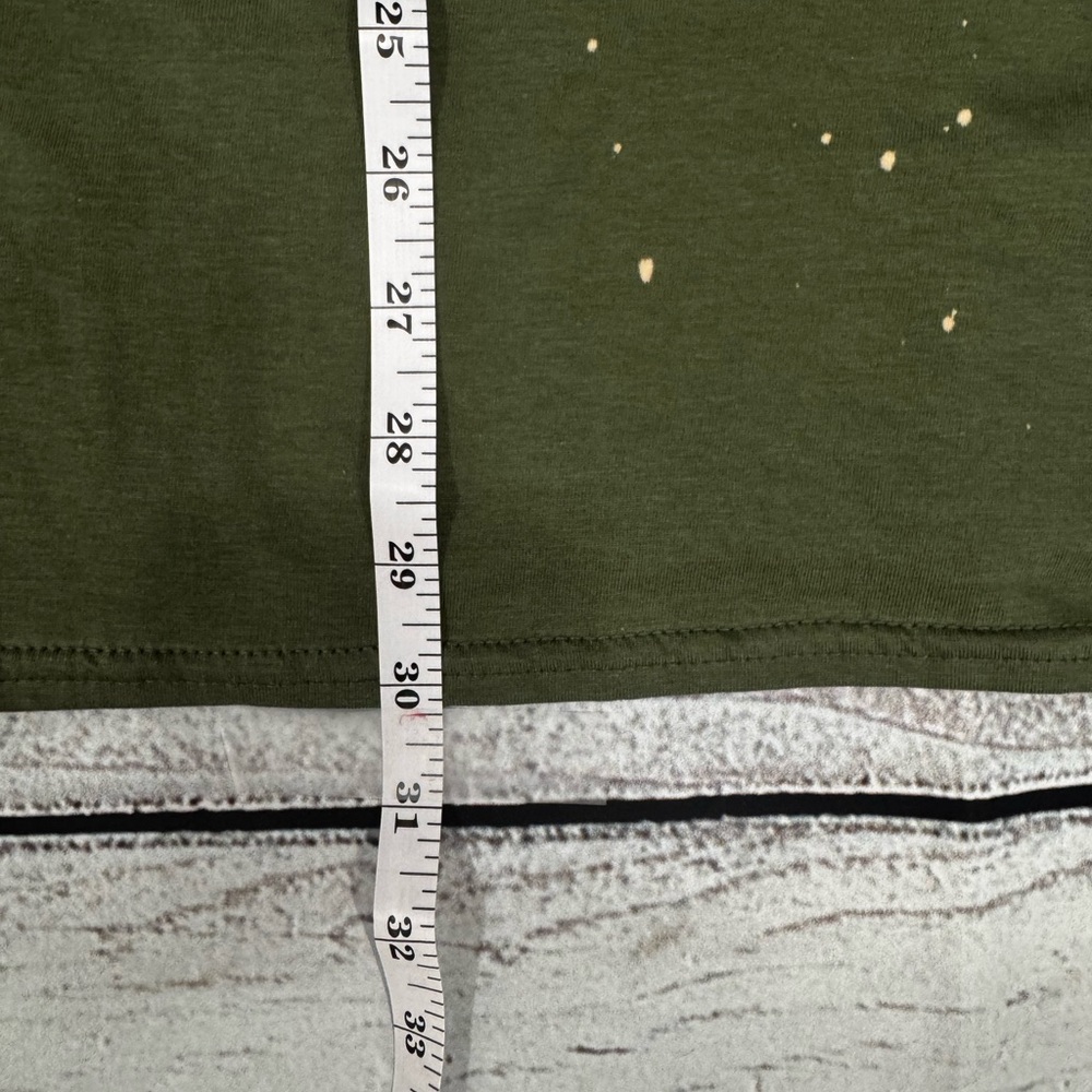 Gildan Save the Small‎ Towns Graphic T-Shirt Green Bleach Splatter Mens Large - Picture 11 of 12